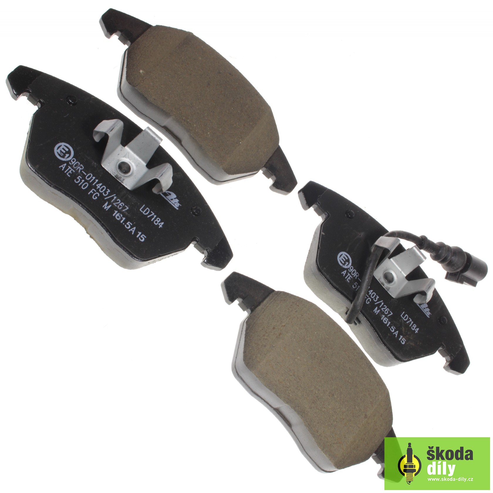 Front Brake Pads with a Brake Wear Indicator Ate Ceramic JZW698151B