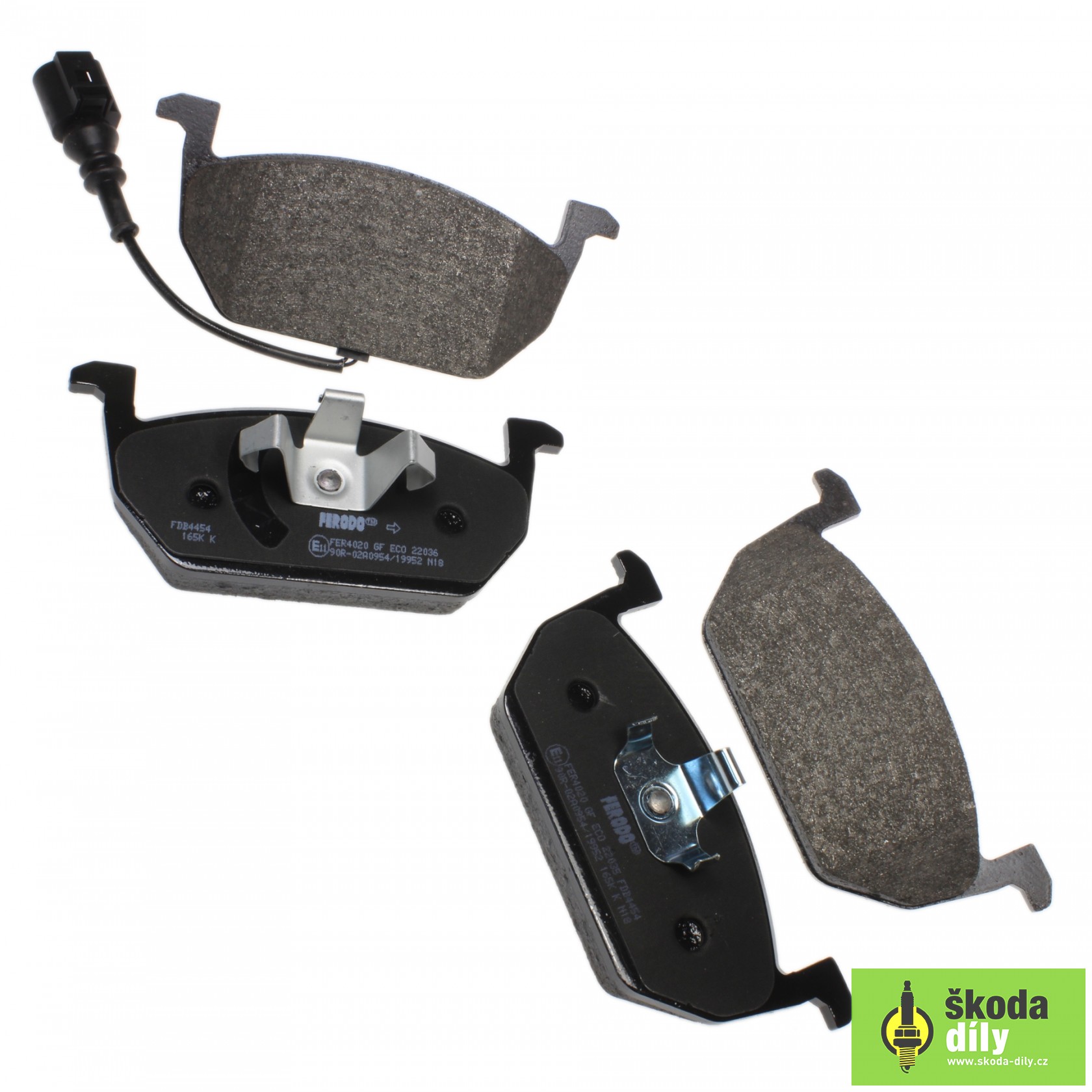 Front Brake Pads with a Brake Wear Indicator TRW 5Q0698151C