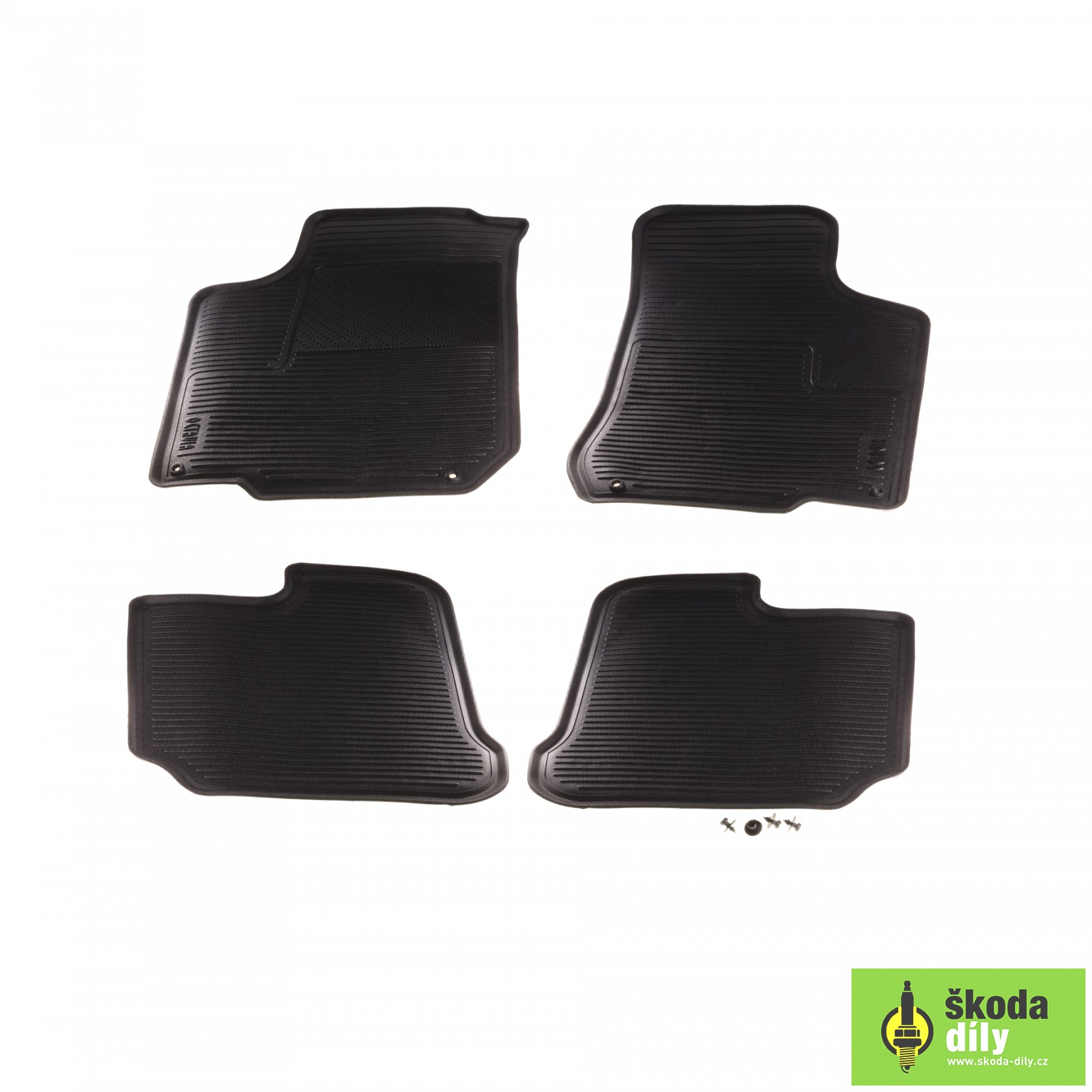 CARMAT TEXER Tappetini Auto In Tessuto Per Skoda Octavia II 1Z (2004-2013) - Set 4 Pezzi Nero